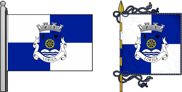 Bandeira e estandarte da freguesia de Loriga - Loriga civil parish, flag and banner Bandeira e estandarte da freguesia de Loriga - Loriga civil parish, flag and banner