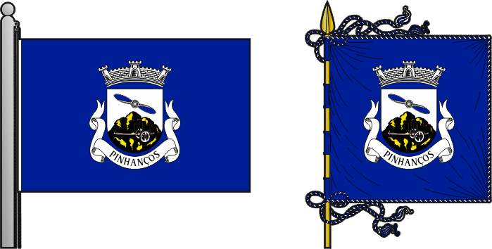 Bandeira e estandarte da freguesia de Pinhanços - Pinhanços civil parish, flag and banner Bandeira e estandarte da freguesia de Pinhanços - Pinhanços civil parish, flag and banner