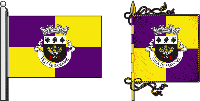 Proposta de bandeira e estandarte para a freguesia de Sandomil - Sandomil civil parish, flag and banner proposal Proposta de bandeira e estandarte para a freguesia de Sandomil - Sandomil civil parish, flag and banner proposal