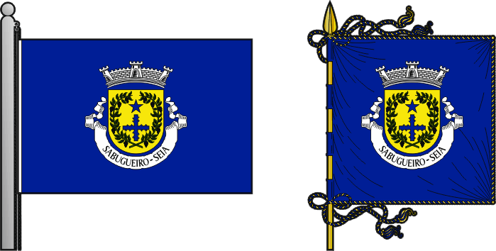 Bandeira e estandarte da freguesia de Sabugueiro - Sabugueiro civil parish, flag and banner Bandeira e estandarte da freguesia de Sabugueiro - Sabugueiro civil parish, flag and banner