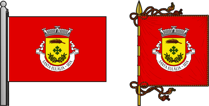 Bandeira e estandarte da antiga freguesia de Santa Eulália - Santa Eulália former civil parish, flag and banner Bandeira e estandarte da antiga freguesia de Santa Eulália - Santa Eulália former civil parish, flag and banner