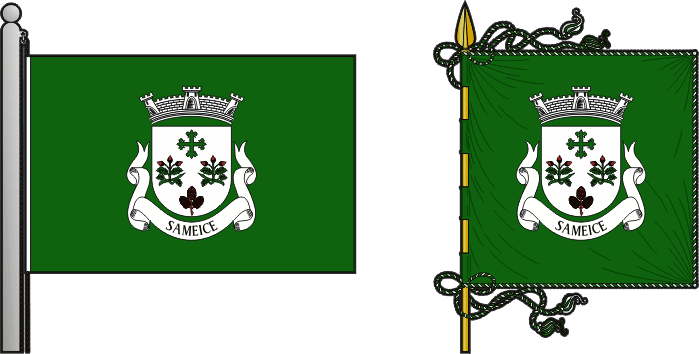 Bandeira e estandarte da antiga freguesia de Sameice - Sameice former civil parish, flag and banner Bandeira e estandarte da antiga freguesia de Sameice - Sameice former civil parish, flag and banner
