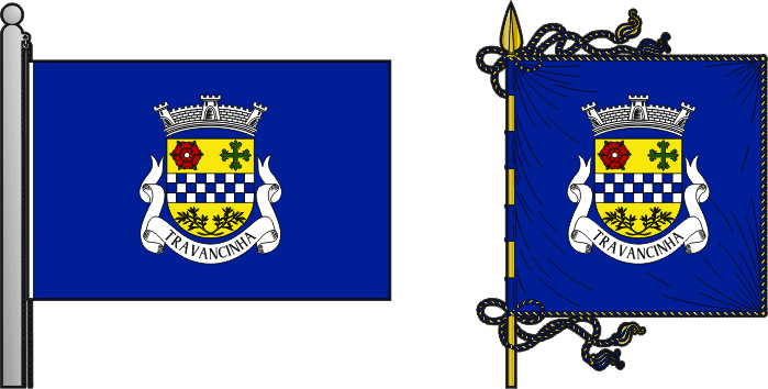 Bandeira e estandarte da freguesia de Travancinha - Travancinha civil parish, flag and banner Bandeira e estandarte da freguesia de Travancinha - Travancinha civil parish, flag and banner