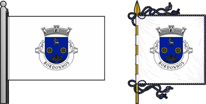 Bandeira e estandarte da freguesia de Bordonhos - Bordonhos civil parish, flag and banner
