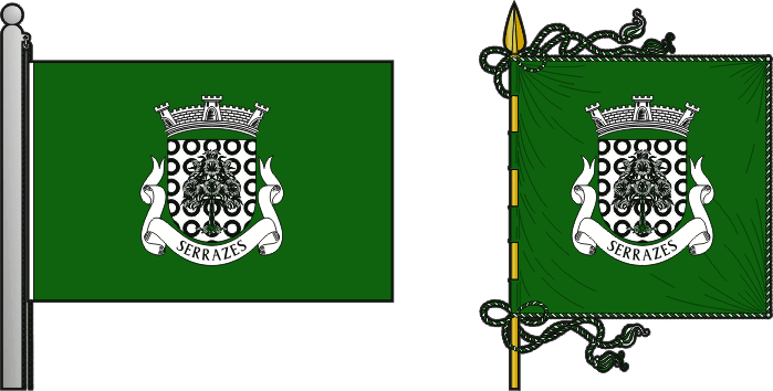 Bandeira e estandarte da freguesia de Serrazes - Serrazes civil parish, flag and banner