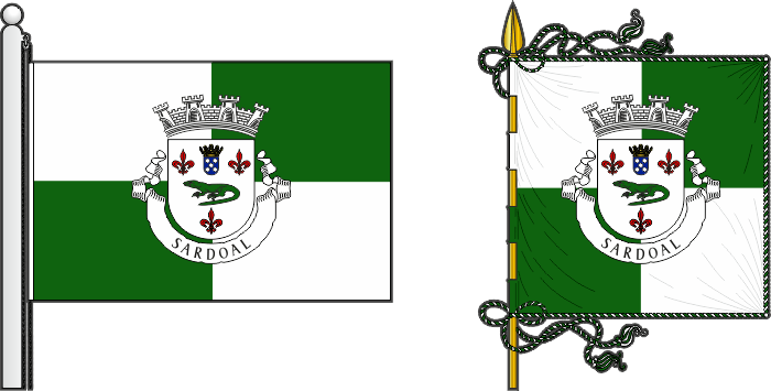 Bandeira e estandarte do Município de Sardoal - Sardoal municipal flag and banner Bandeira e estandarte do Município de Sardoal - Sardoal municipal flag and banner