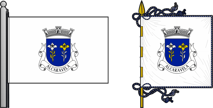 Bandeira e estandarte da freguesia de Alcaravela - Alcaravela civil parish, flag and banner Bandeira e estandarte da freguesia de Alcaravela - Alcaravela civil parish, flag and banner