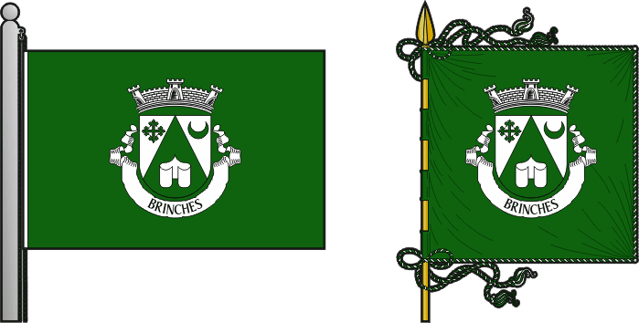 Bandeira e estandarte da freguesia de Brinches - Brinches civil parish, flag and banner