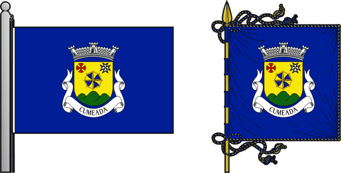 Bandeira e estandarte da antiga freguesia de Cumeada - Cumeada former civil parish, flag and banner