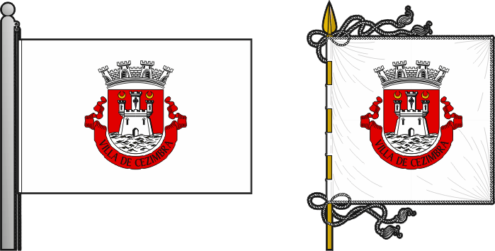 Primeira proposta para a bandeira e estandarte do Município de Sesimbra - Sesimbra municipal flag and banner first proposal