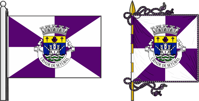 Bandeira e estandarte do Município de Setúbal - Setúbal municipal flag and banner