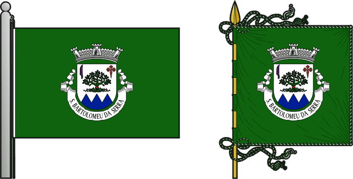 Bandeira e estandarte da antiga freguesia de São Bartolomeu da Serra - São Bartolomeu da Serra former civil parish, flag and banner