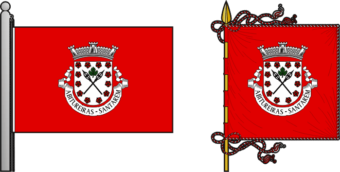 Bandeira e estandarte da freguesia de Abitureiras - Abitureiras civil parish, flag and banner Bandeira e estandarte da freguesia de Abitureiras - Abitureiras civil parish, flag and banner