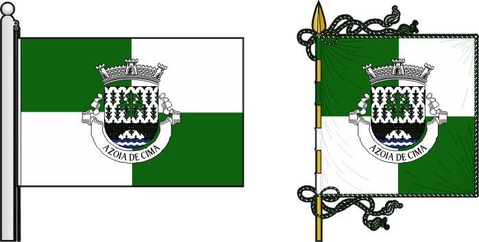 Bandeira e estandarte da antiga freguesia de Azoia de Cima - Azoia de Cima former civil parish, flag and banner