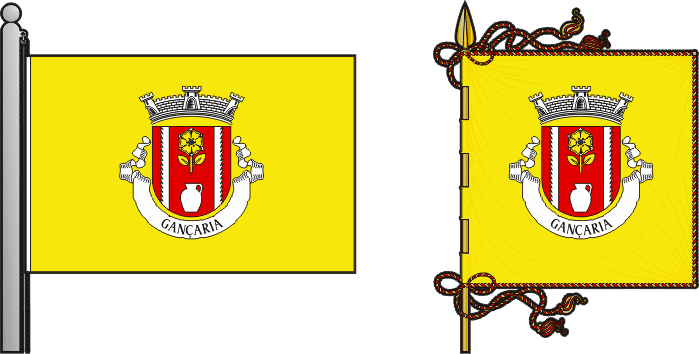 Bandeira e estandarte da freguesia de Gançaria - Gançaria civil parish, flag and banner Bandeira e estandarte da freguesia de Gançaria - Gançaria civil parish, flag and banner