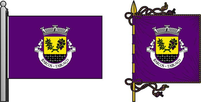 Bandeira e estandarte da antiga freguesia de Barcos - Barcos former civil parish, flag and banner