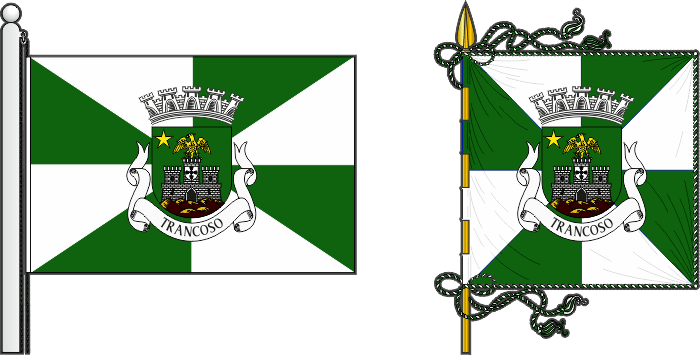 Bandeira e estandarte do Município de Trancoso - Trancoso municipal flag and banner