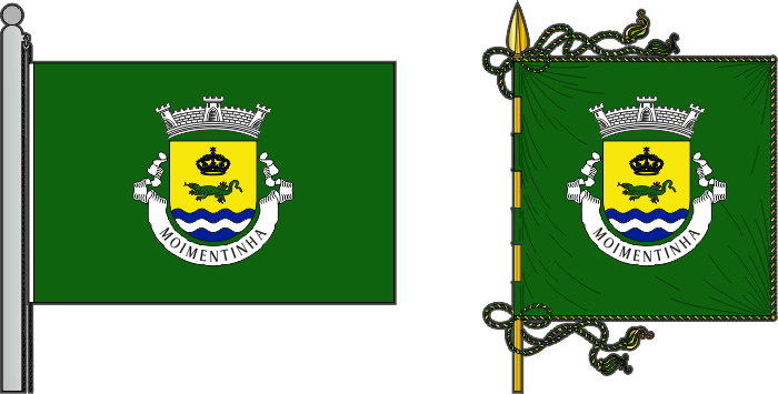 Bandeira e estandarte da freguesia de Moimentinha - Moimentinha civil parish, flag and banner
