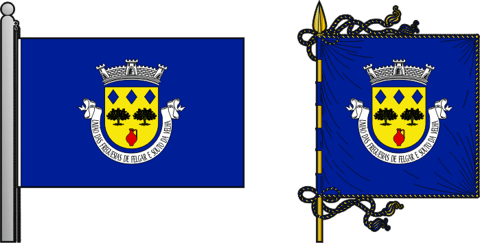 Bandeira e estandarte da Freguesia de Felgar e Souto da Velha - Felgar and Souto da Velha civil parish, flag and banner