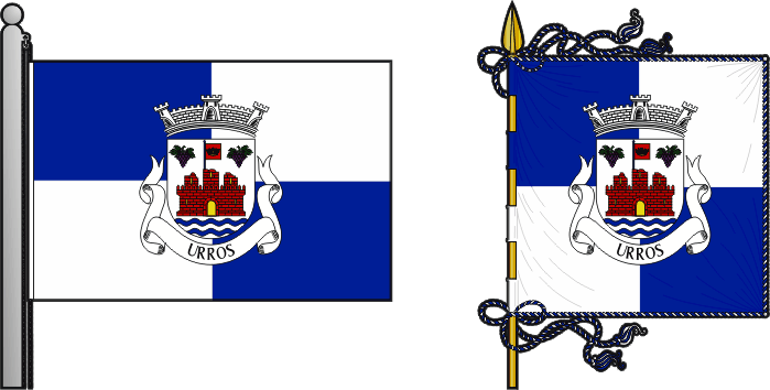 Bandeira e estandarte da antiga freguesia de Urros - Urros former civil parish, flag and banner Bandeira e estandarte da antiga freguesia de Urros - Urros former civil parish, flag and banner