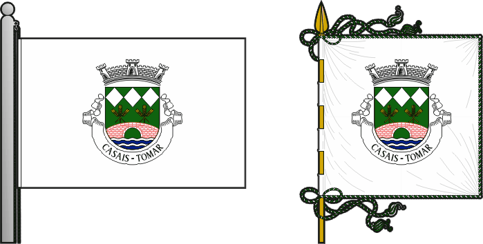 Bandeira e estandarte da antiga freguesia de Casais - Casais former civil parish, flag and banner