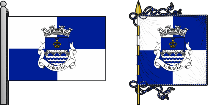 Bandeira e estandarte da antiga freguesia de Sabugosa - Sabugosa former civil parish, flag and banner