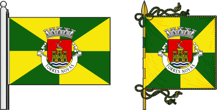 Bandeira e estandarte do Município de Torres Novas - Torres Novas municipal flag and banner