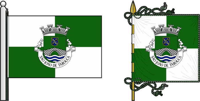 Bandeira e estandarte da freguesia de São João de Tarouca - São João de Tarouca civil parish, flag and banner