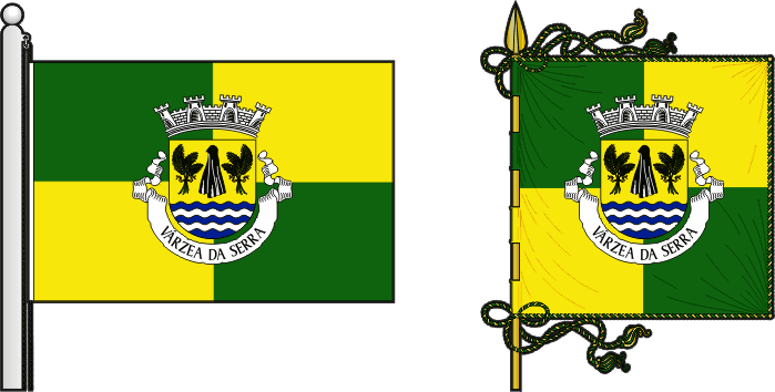 Bandeira e estandarte da freguesia de Várzea da Serra - Várzea da Serra civil parish, flag and banner