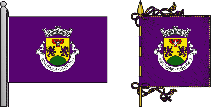 Bandeira e estandarte da antiga freguesia de Monte Redondo - Monte Redondo former civil parish, flag and banner Bandeira e estandarte da antiga freguesia de Monte Redondo - Monte Redondo former civil parish, flag and banner