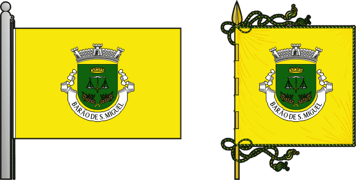 Bandeira e estandarte da freguesia de Barão de São Miguel