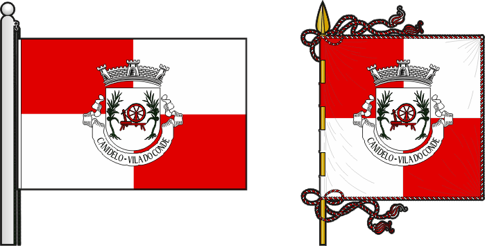Bandeira e estandarte da antiga freguesia de Canidelo - Canidelo former civil parish, flag and banner