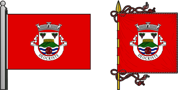 Bandeira e estandarte da antiga freguesia de Deocriste - Deocriste former civil parish, flag and banner
