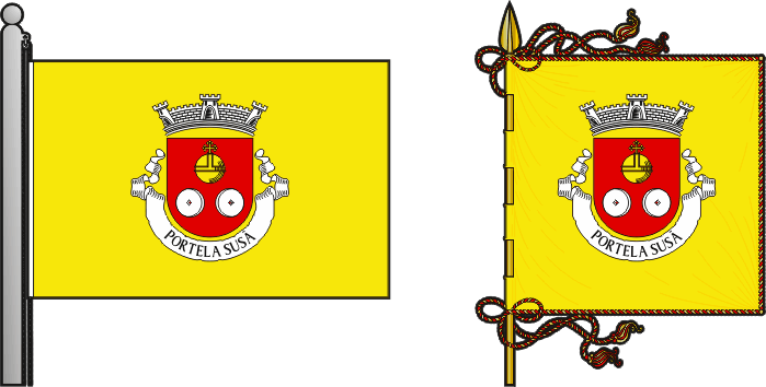 Bandeira e estandarte da antiga freguesia de Portela Susã - Portela Susã former civil parish, flag and banner