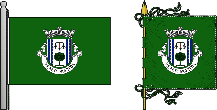 Bandeira e estandarte da antiga freguesia de Vilar de Murteda - Vilar de Murteda former civil parish, flag and banner