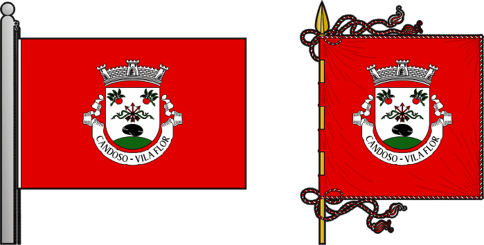Bandeira e estandarte da antiga freguesia de Candoso - Candoso former civil parish, flag and banner