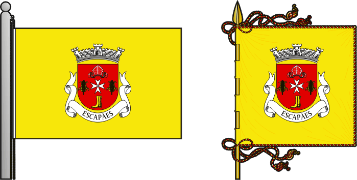 Bandeira e estandarte da freguesia de Escapães - Escapães civil parish, flag and banner