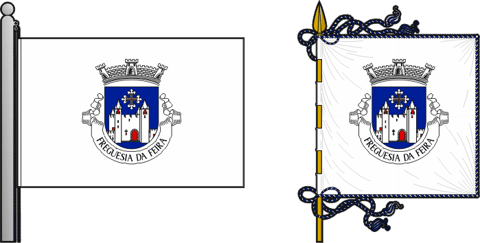 Bandeira e estandarte da antiga freguesia da Feira - Feira former civil parish, flag and banner