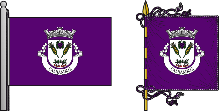 Bandeira e estandarte da antiga freguesia de Calhandriz - Calhandriz former civil parish, flag and banner