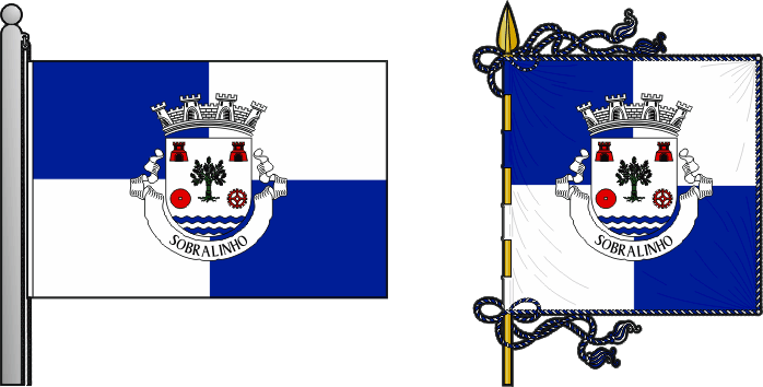 Bandeira e estandarte da antiga freguesia de Sobralinho - Sobralinho former civil parish, flag and banner