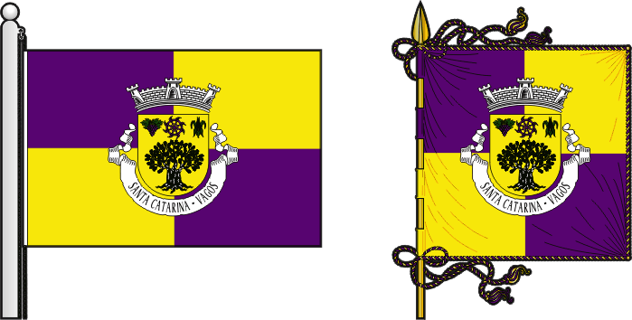 Bandeira e estandarte da antiga freguesia de Santa Catarina - Santa Catarina former civil parish, flag and banner
