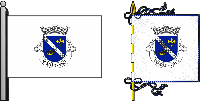 Bandeira e estandarte da freguesia de Mundão - Mundão civil parish, flag and banner Bandeira e estandarte da freguesia de Mundão - Mundão civil parish, flag and banner