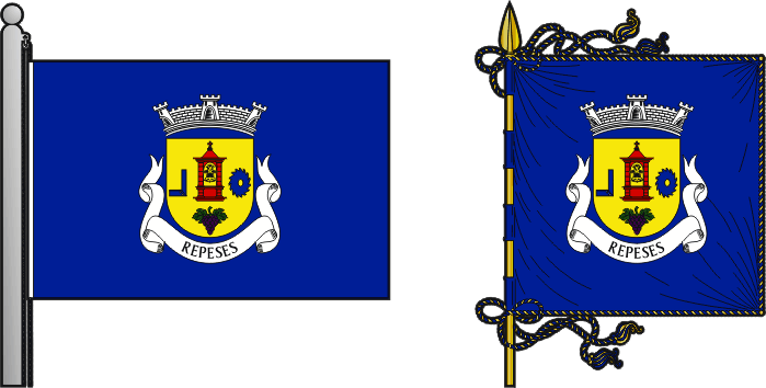 Bandeira e estandarte da antiga freguesia de Repeses - Repeses former civil parish, flag and banner