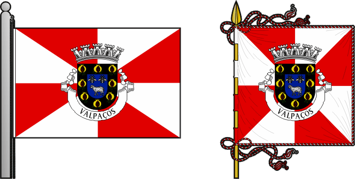 Bandeira e estandarte do Município de Valpaços - Valpaços municipal flag and banner
