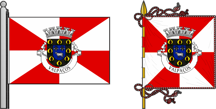 Bandeira e estandarte do Município de Valpaços - Valpaços municipal flag and banner