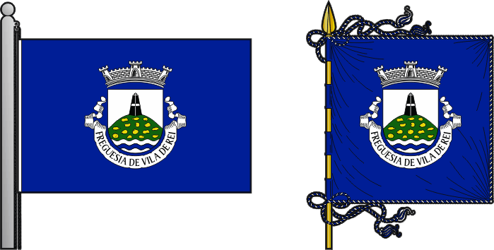 Bandeira e estandarte da freguesia de Vila de Rei - Vila de Rei civil parish, flag and banner