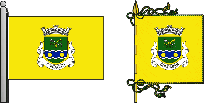 Bandeira e estandarte da freguesia de Gondarém - Gondarém civil parish, flag and banner