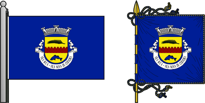 Bandeira e estandarte da antiga freguesia de Vila Meã - Vila Meã former civil parish, flag and banner