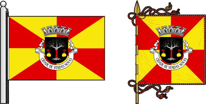 Bandeira e estandarte do Município de Vendas Novas - Vendas Novas municipal flag and banner Bandeira e estandarte do Município de Vendas Novas - Vendas Novas municipal flag and banner
