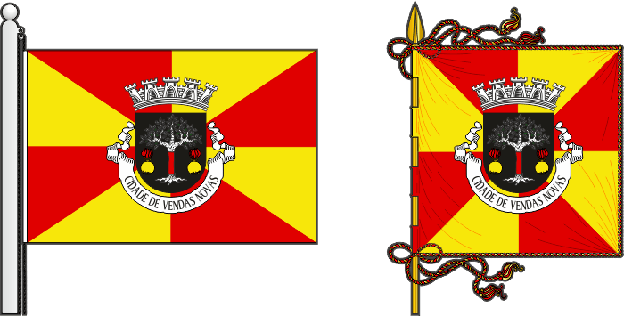 Bandeira e estandarte do Município de Vendas Novas - Vendas Novas municipal flag and banner Bandeira e estandarte do Município de Vendas Novas - Vendas Novas municipal flag and banner